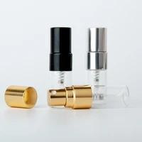 50pcs mini 2ml refillable perfume bottle for sample spray bottle metal atomizer portable travel gift cosmetic container