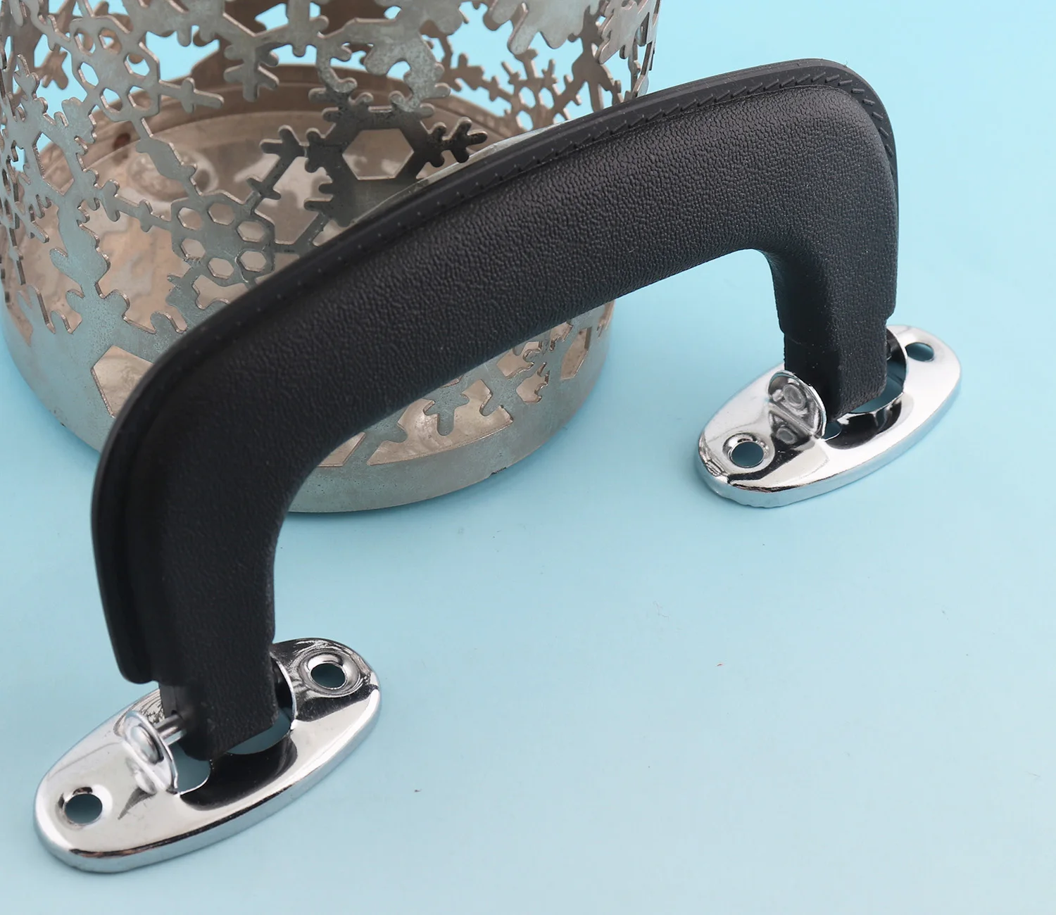 

Plastic Suitcase Handle 5" Black & silver Box Handle Suitcase Handle Arched Trunk Handle Hardware Leatherware Craft