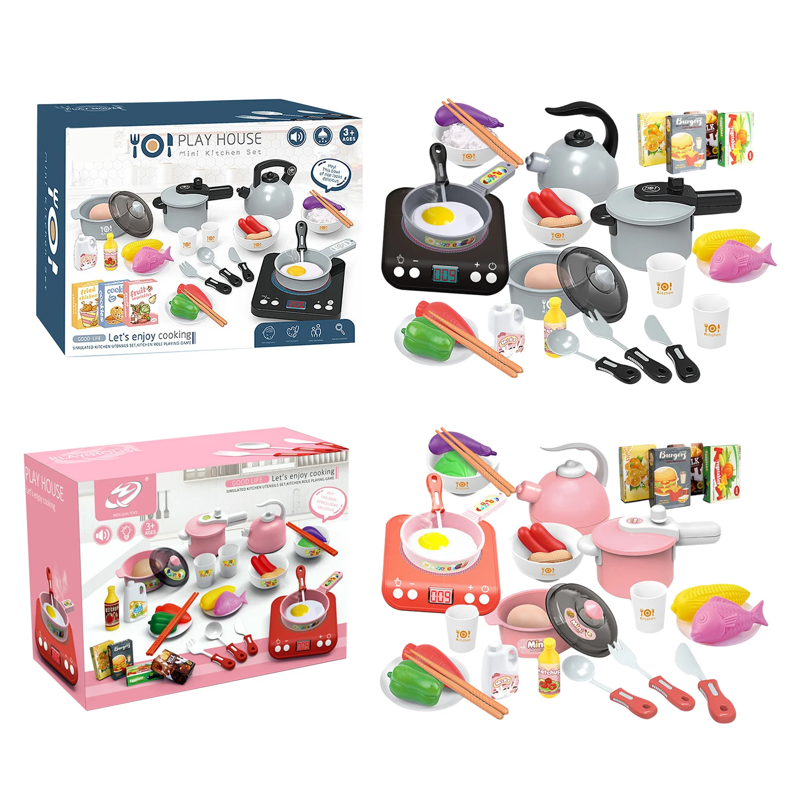 

29pcs Household Appliances Pretend Play Kitchen Children Toys Kids Kitchen Pretend Safe Toy Cookware Role Play Toy Gifts