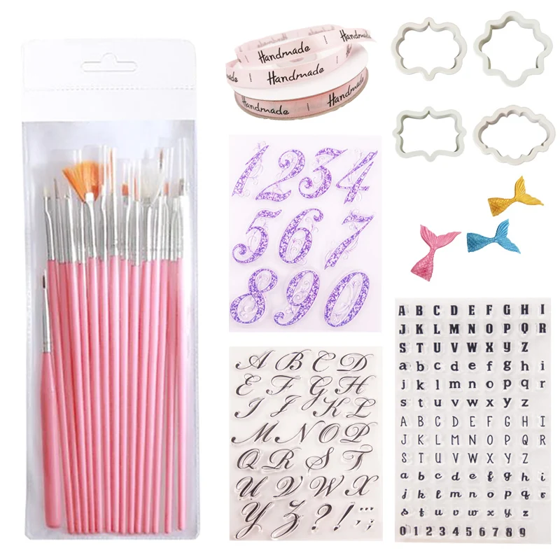 Набор инструментов для украшение печенья торта резак выпечки с буквами алфавита