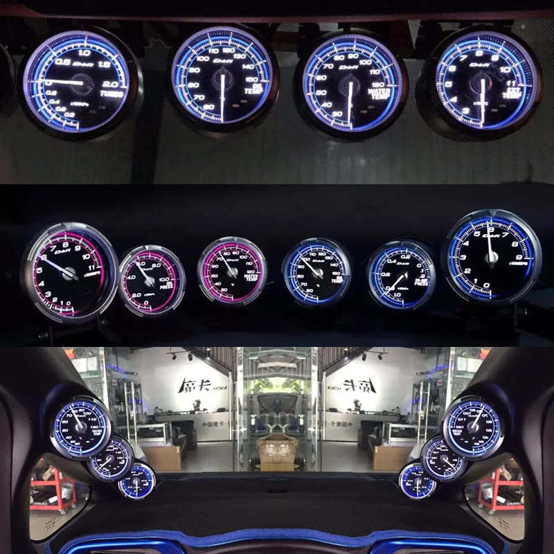 Автомобильный датчик Universial 60 мм турбо вольт температуры воды масла давления