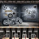 Настенные 3d-фрески на заказ, ретро обои с механическим приводом для мотоцикла, бара, ресторана, задние обои