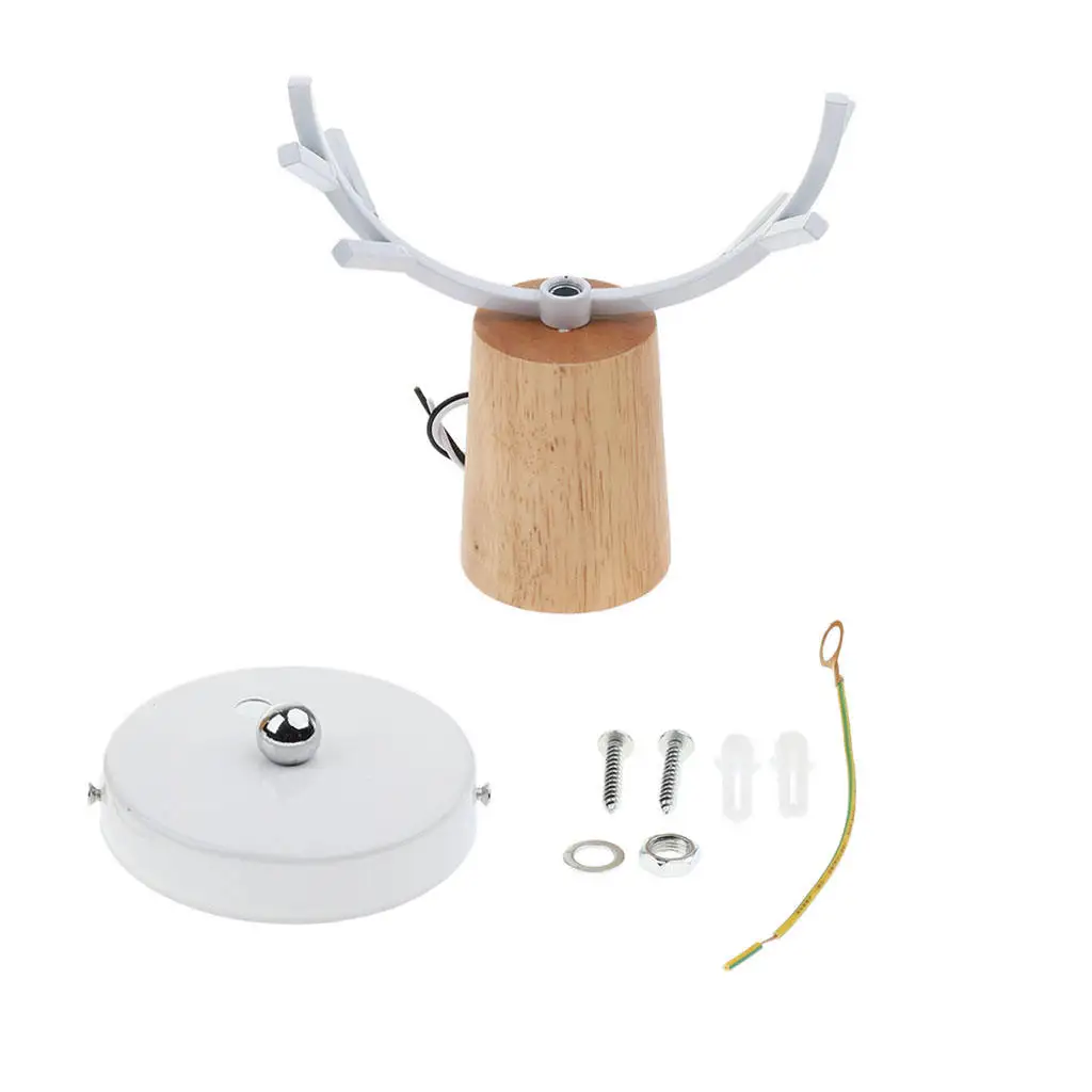 Деревянная люстра в скандинавском стиле с рогами настенный железный подвесной