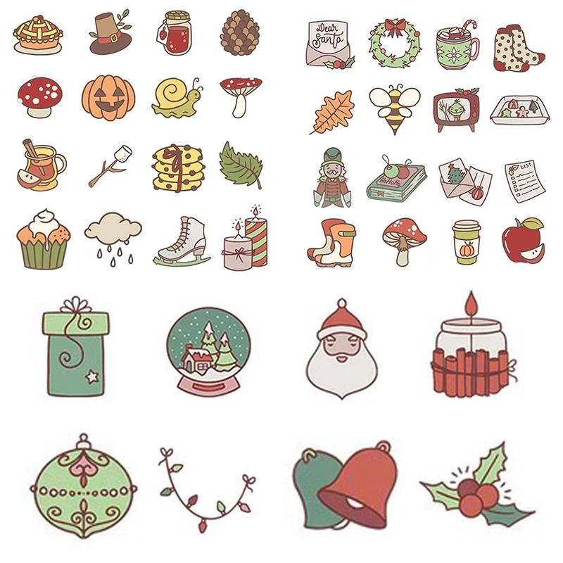 

Merry Christmas Bell Santa Claus Cake Cookies Bee Pumpkin Metal Cutting Dies Scrapbooking Card Album Making DIY Stencil 2021