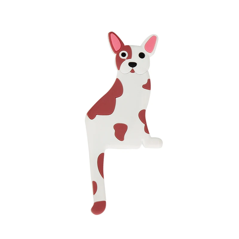dog1 Многофункциональные крючки милые животные крючок на холодильник ключ настенный крючок съемные кухонные крючки держатель для ключей настенный можно мыть держатель - Цвет: dog1