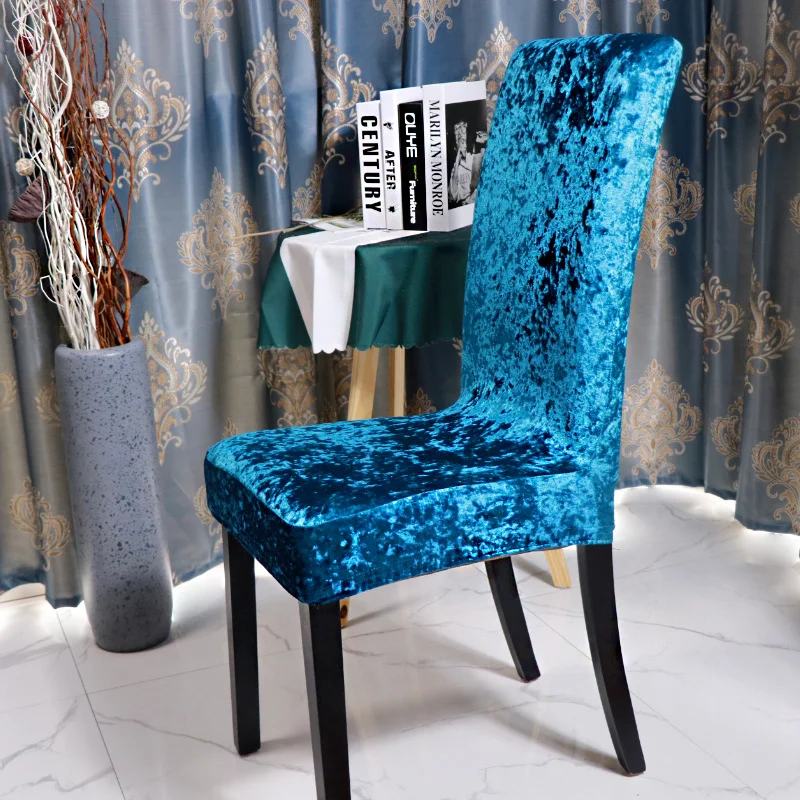 

Super Soft Velvet Fabric Chair Cover Universal Size Stretch Slipcovers Elastic Seat Chair Covers Restaurant Banquet Hotel