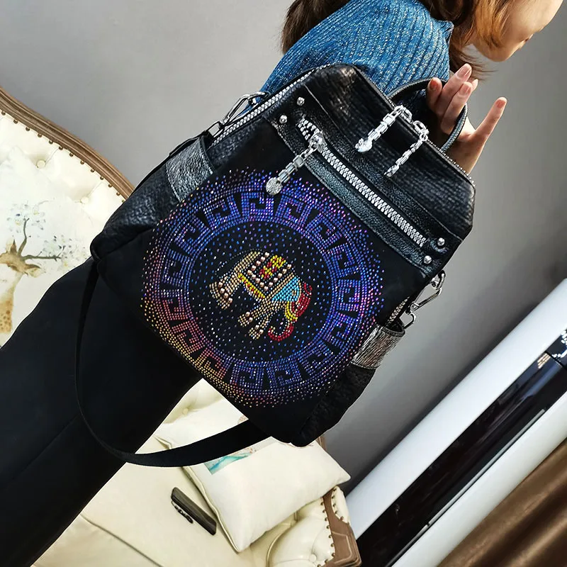 

Женский рюкзак с блестками и принтом маленького слона, хит продаж, стразы, сумка на плечо, модный бренд 2021, модный рюкзак, новинка