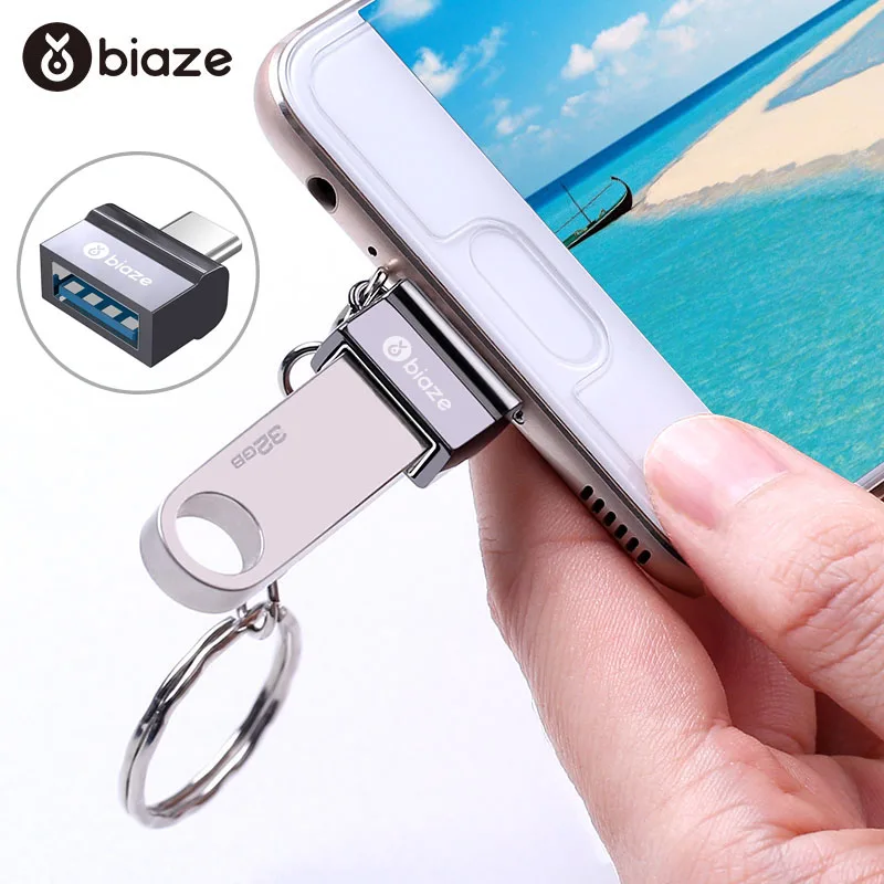 Адаптер Biaze OTG type C для USB 3 0 папа женский Конвертеры Macbook samsung S9 S8 c OTG|Переходники и