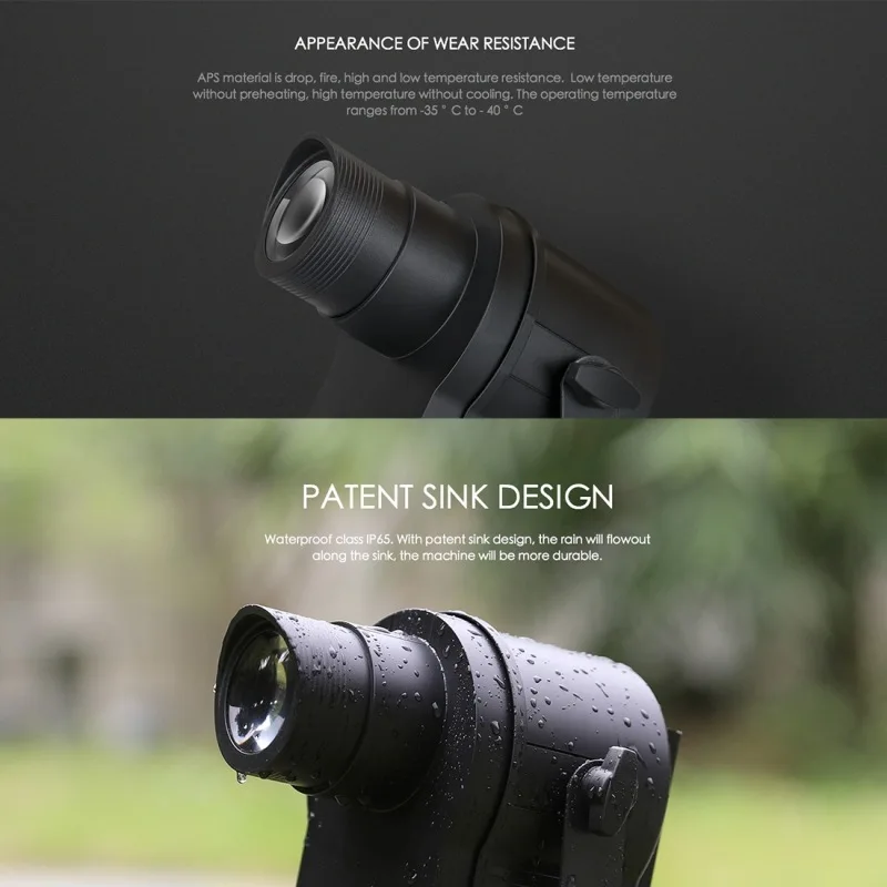 

Logo Projector Light 10W LED DIY LED LOGO Projector Landscape Light with 6 Patterns for Christmas Halloween Party Holiday