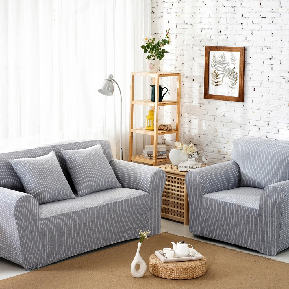 Полоса slipcovers диван крышка плотно Обёрточная бумага все включено секционные