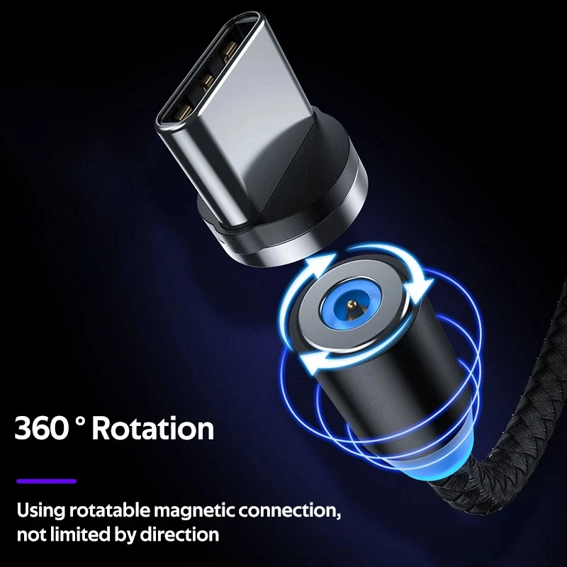 5pcs converter charging cable adapter for mobile phone 360 degree rotation magnetic tips replacement parts easy operate durable free global shipping