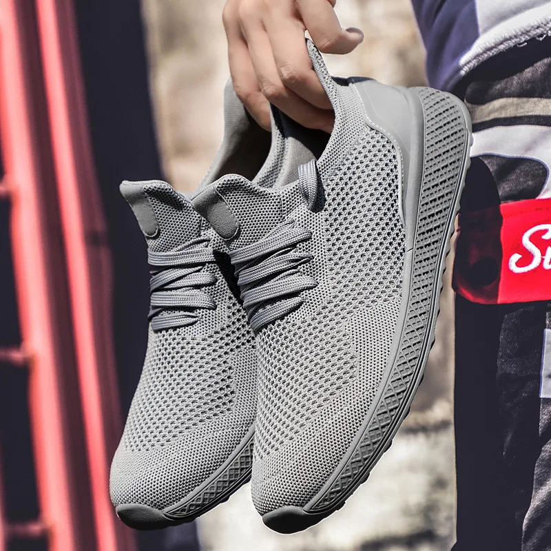 Кроссовки мужские сетчатые Вулканизированная подошва удобная дышащая обувь для