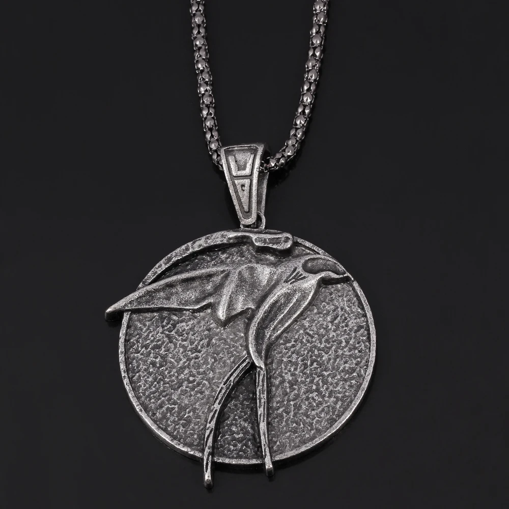 Ожерелье с подвеской волшебник для мужчин колье из металла круглым тяжелым