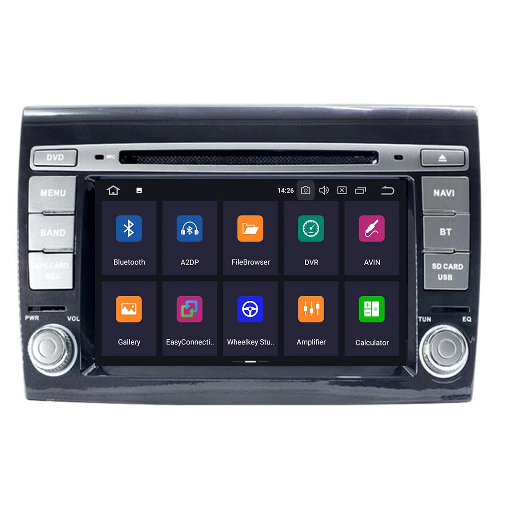 Автомобильный мультимедийный плеер Android 10 4 + 64G GPS 2 Din стерео система для Fiat/Bravo