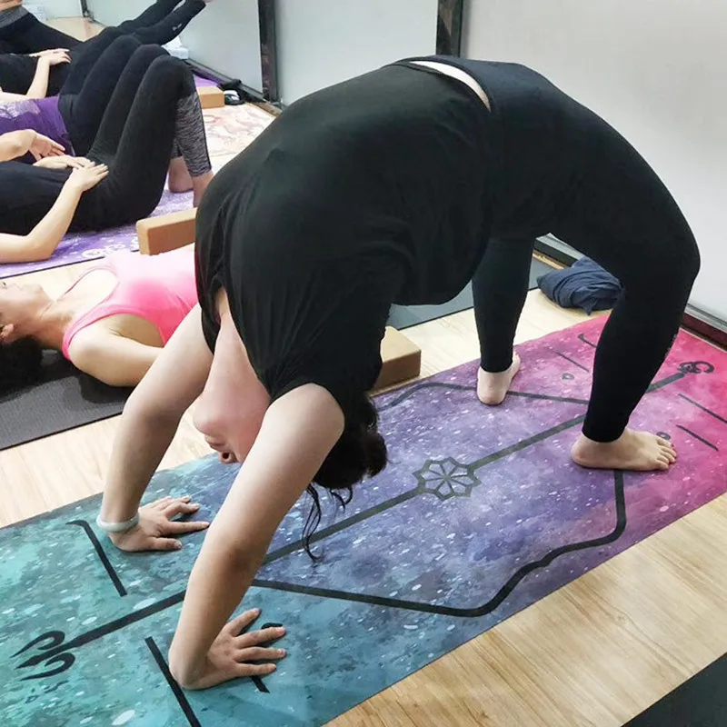 Экологичный нескользящий Расширенный складной коврик для йоги из натуральной