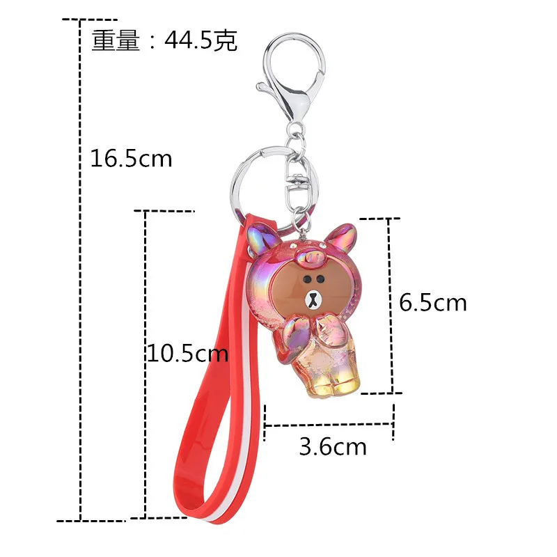 

Cute Bubble Bear Key Chains Keyring Acrylic Animal Keychain Bag Car Pendant for Kids and Women Christmas Ornament