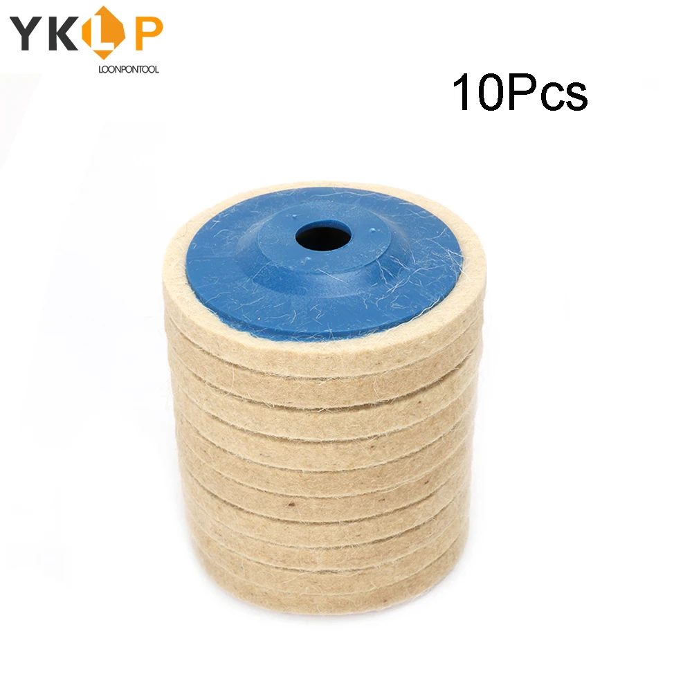 

Wool Polishing Pads 100MM Buffing Angle Grinder Wheel Felt Polishing Disc Pad Set for Angle Grinder Abrasive Rotary Tool 10Pcs