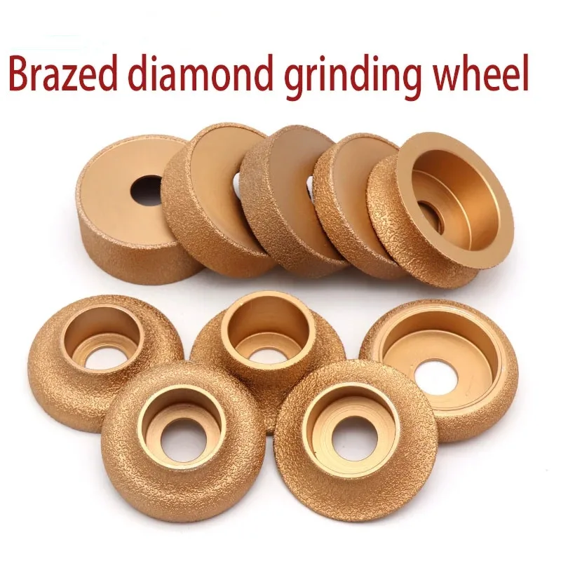 

1pcs Brazing Diamond Angle Grinder Stone Grinding Wheel Semi-circular Straight Edge Round Glass Pottery Porcelain Marble Disc