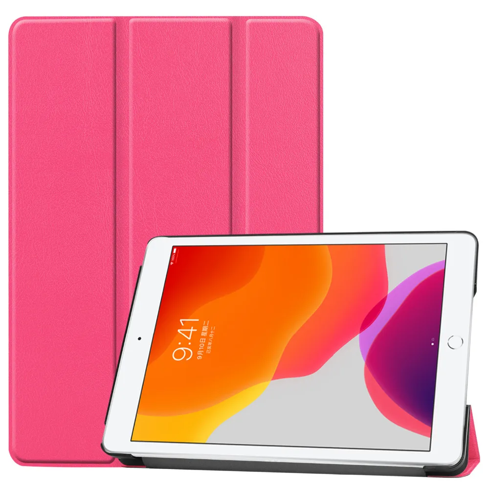 Чехол для нового iPad 10,2 7th Gen Coque Магнитная подставка авто Пробуждение/спящий кожаный чехол для iPad 10,2 Capa+ пленка+ ручка