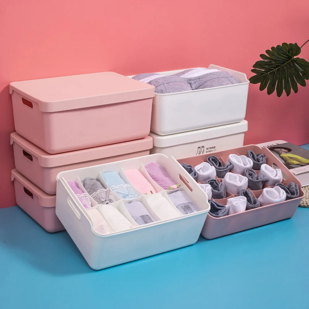 

Ящик-органайзер для нижнего белья, 1/10/15 отделений, пластиковый ящик для бюстгальтеров, носков, разного, для спальни, шкаф для хранения с крыш...