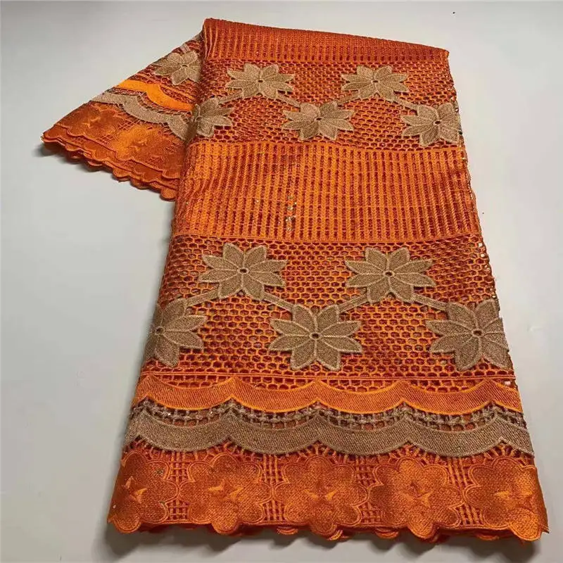 

LACE 2021New Arrivals African Lace Fabric With Stones Embroidery Punch Pure Cotton High Quality Swiss Voile For WeddingA2197
