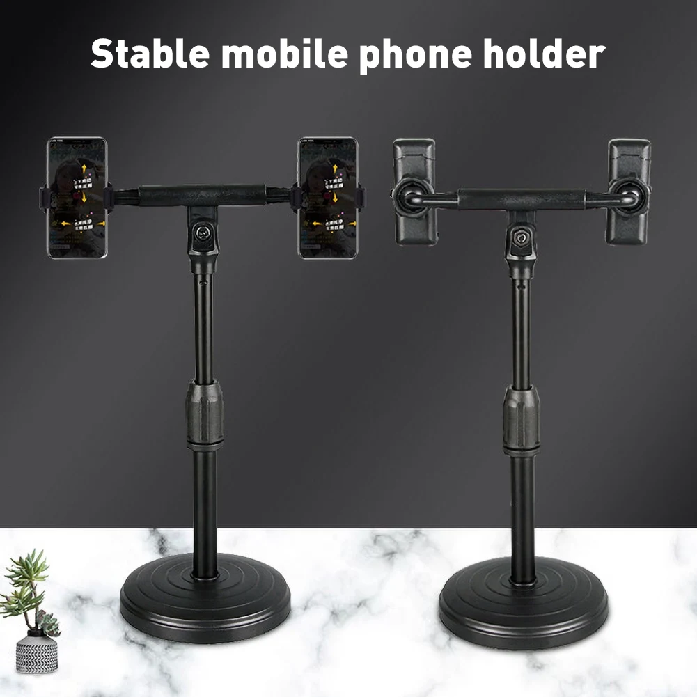 Регулируемый держатель для телефона с двумя устройствами и подставкой прямой