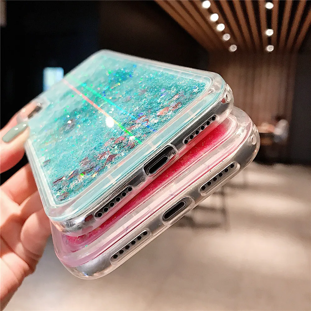 Блестящие Блестки Aurora Fish scale блестящий чехол из ТПУ для iPhone6s 7 8 Plus X XR XS MAX laser Sakura