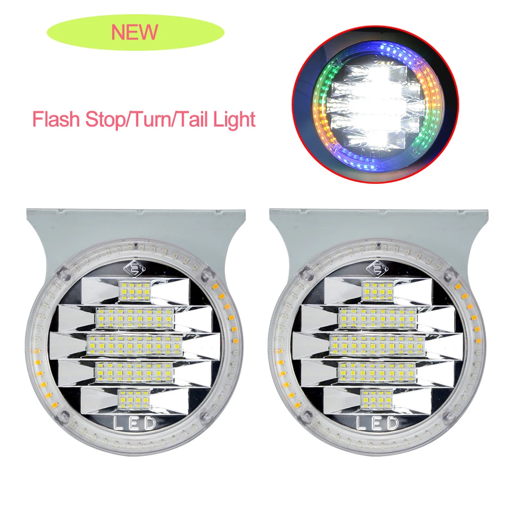 

Multifunction 24V LED Truck tail light led driving dynamic multicolor reversing light white use for side marker lights reversing