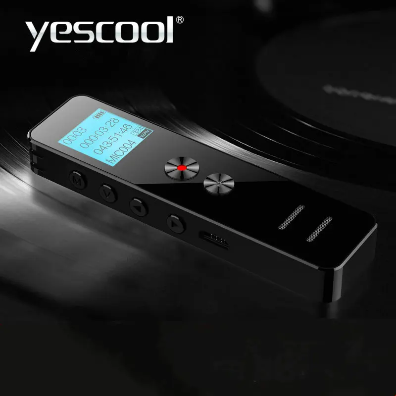 Цифровой диктофон Yescool B1 с голосовой активацией миниатюрный многоязычный