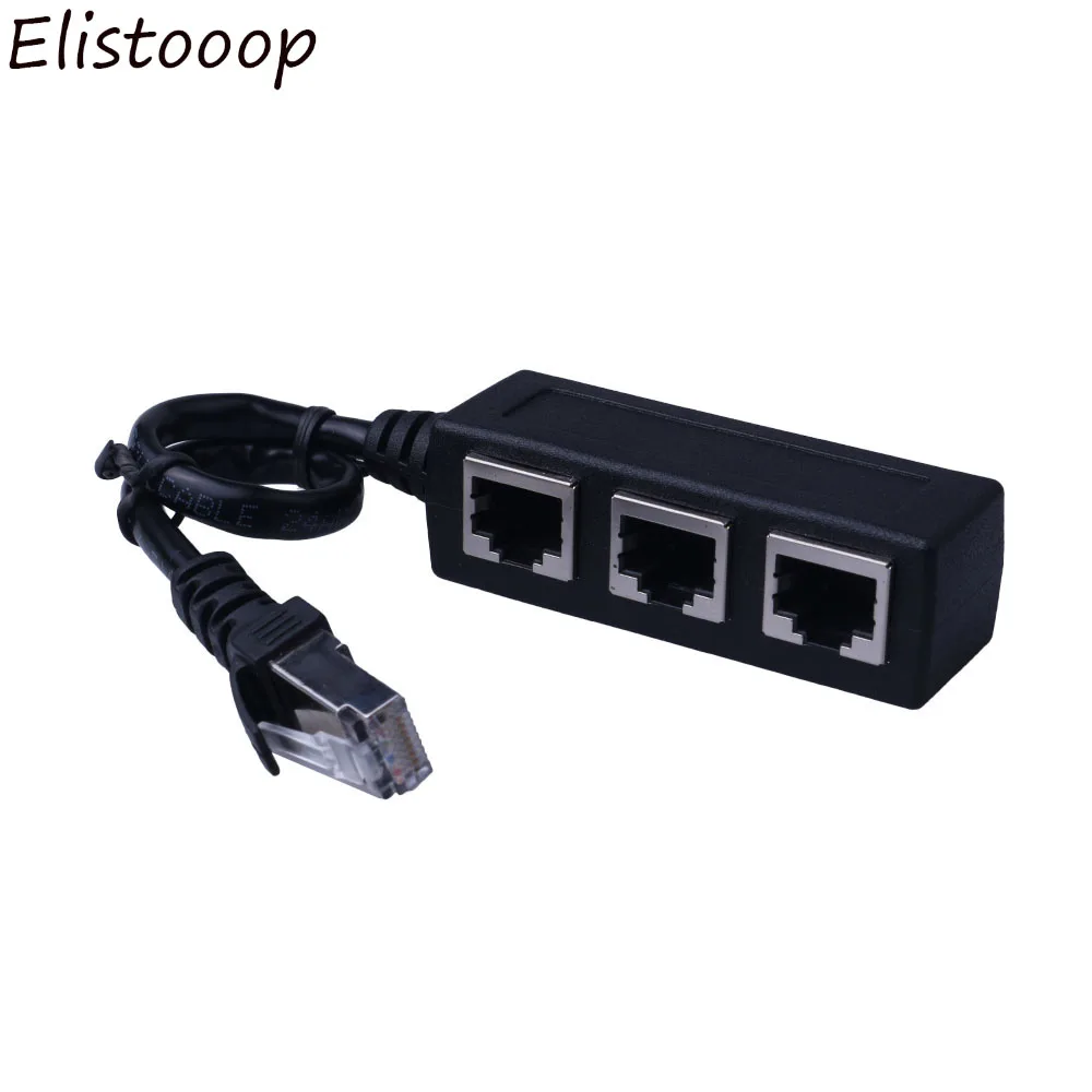 RJ45 Ethernet сплиттер разъем папа мама от 1 до 3 LAN Сетевой удлинитель адаптер Cat 5| |