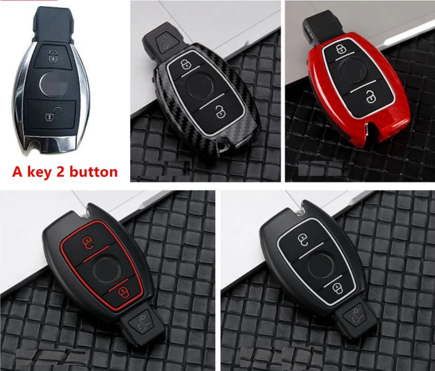 Чехол для автомобильного ключа из углеродного волокна держатель Mercedes Benz CLS CLA GL R