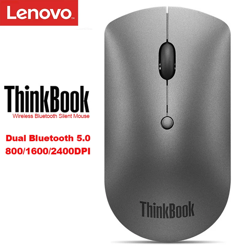 Lenovo ThinkBook Bluetooth беспроводная мышь с двойной 5 0 2400 точек/дюйм Бесшумная кнопка мыши