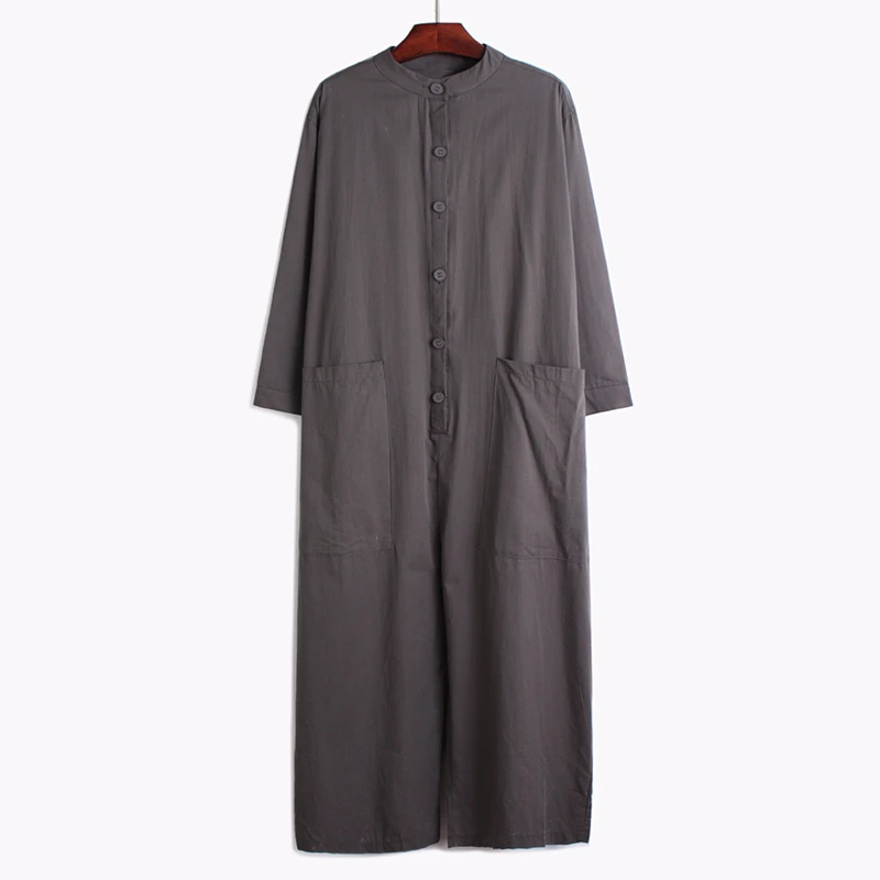 Женский хлопковый комбинезон CHICEVER повседневный с длинными рукавами и карманами