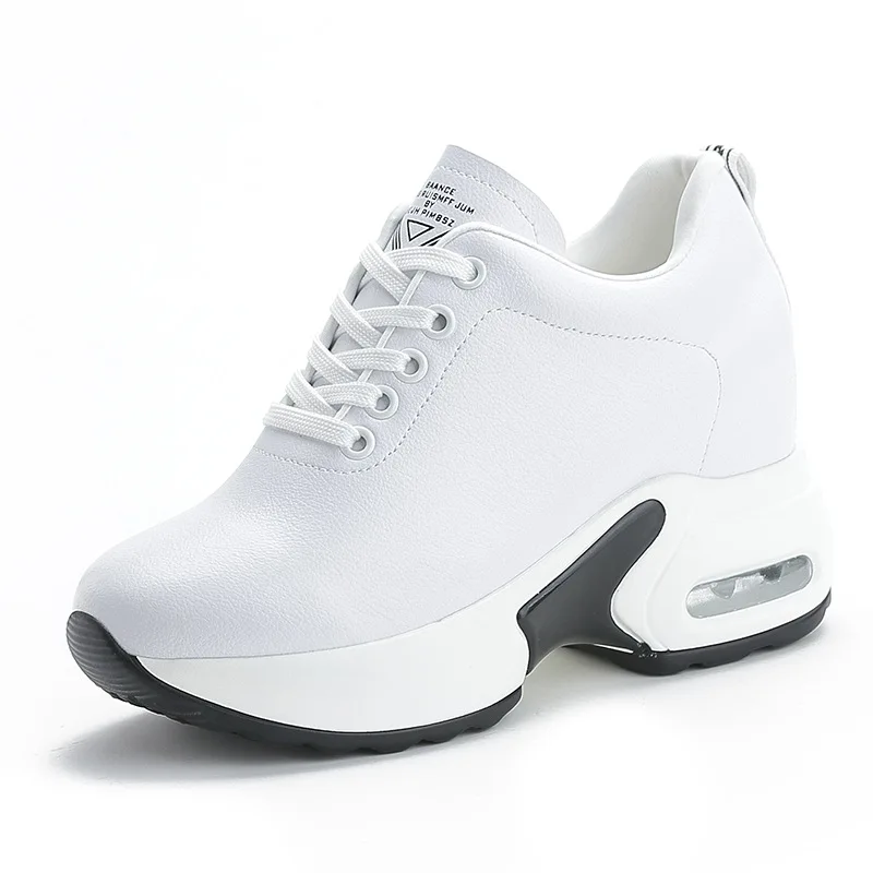 

Women High Platform Wedge Sneakers Solid Hidden Heel Casual Shoes Woman Thick Bottom Girl Female Sneaker