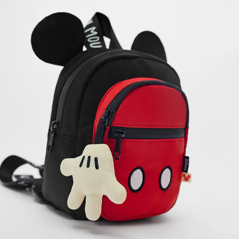 Миниатюрная школьная сумка Disney с Микки Маусом милый рюкзак для учеников