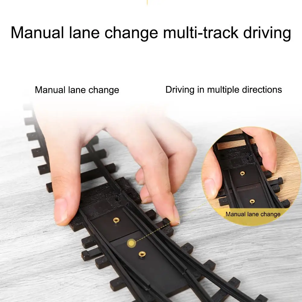 

Electric Rail Car Train Building Kit Retro Steam Locomotive Engine Model Simulation Train Sound Play Set Toy For Children