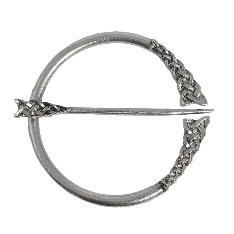 DoreenBeads Vintage Style Viking Brooch Round Antique Pewter Pirate Alloy Badge Pin 1 Piece | Украшения и аксессуары