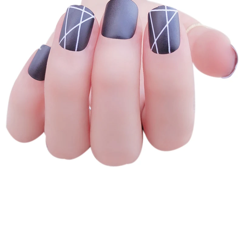 24 шт поддельные ногти Ложные для ногтей наклейки советы художественного