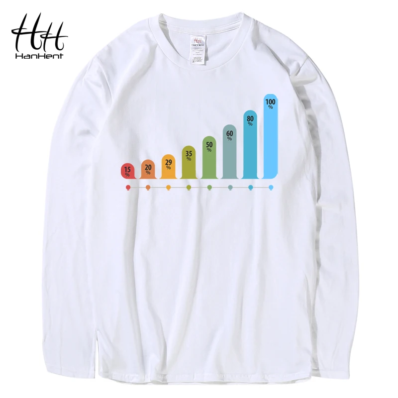 HanHent Bar-Charts футболки из хлопка с математикой Летние Стильные повседневные мужские