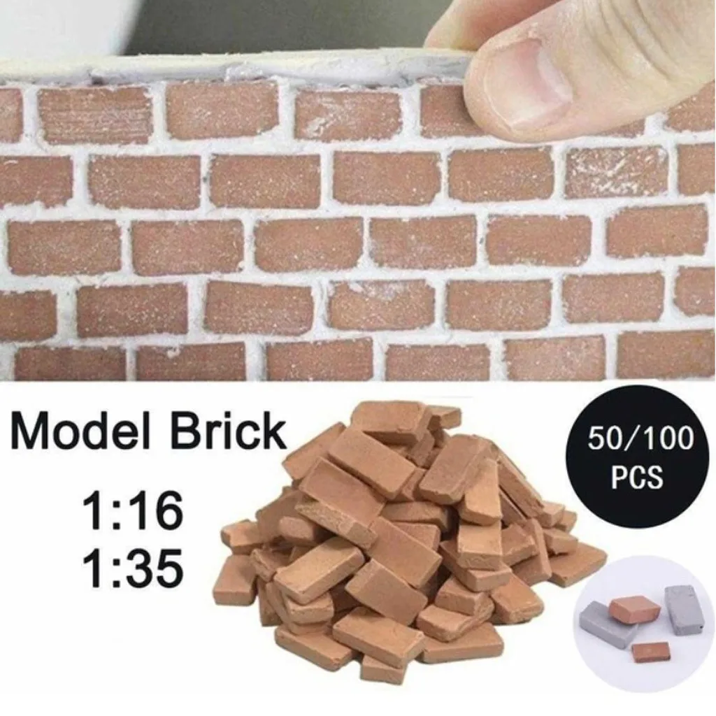 1/16 1/35 масштаб моделирование миниатюрный фарфор красный кирпич Модель Игрушка