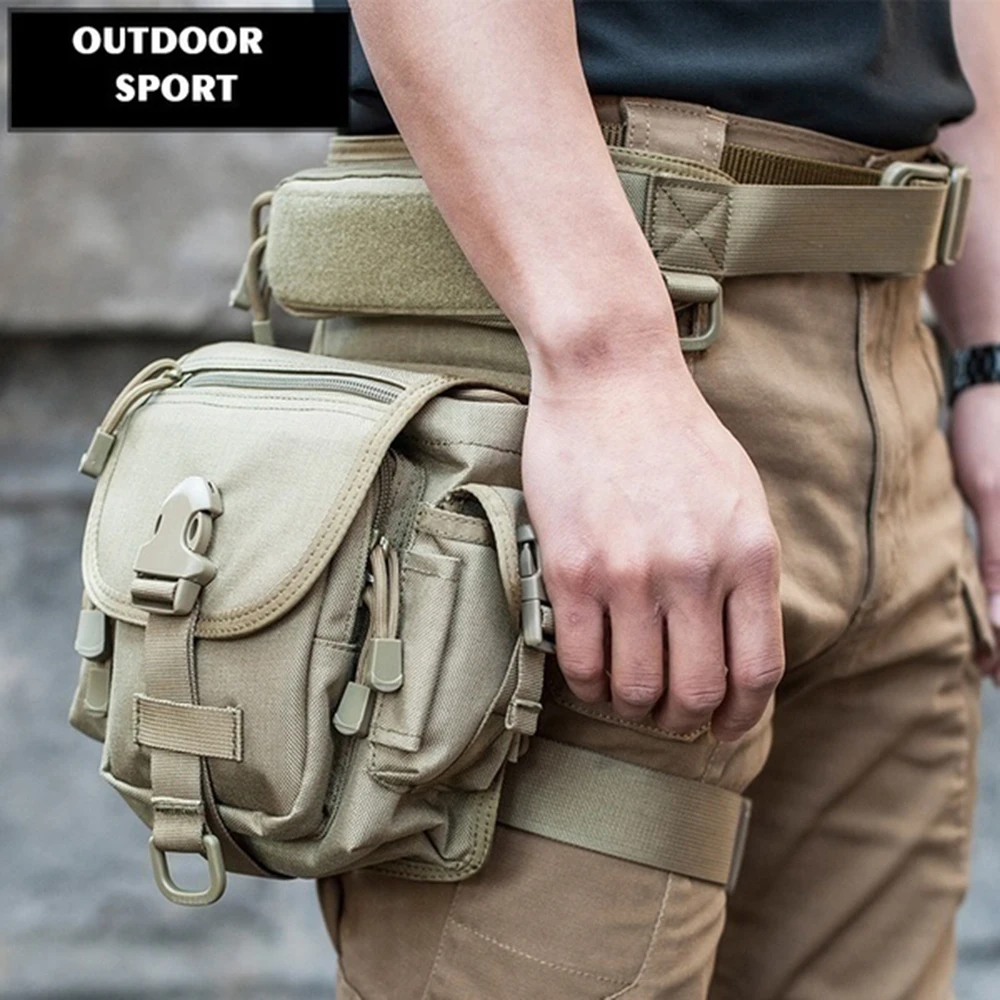 Riñonera táctica impermeable 800D, bolso de bolsillo, mochila táctica militar Oxford, bolsa de pierna, herramienta de Camping, bolsa multifunción