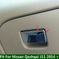 lapetus for nissan qashqai j11 2014 2020 chrome copilot glove storage box handle decoration sequins cover trim auto accessory