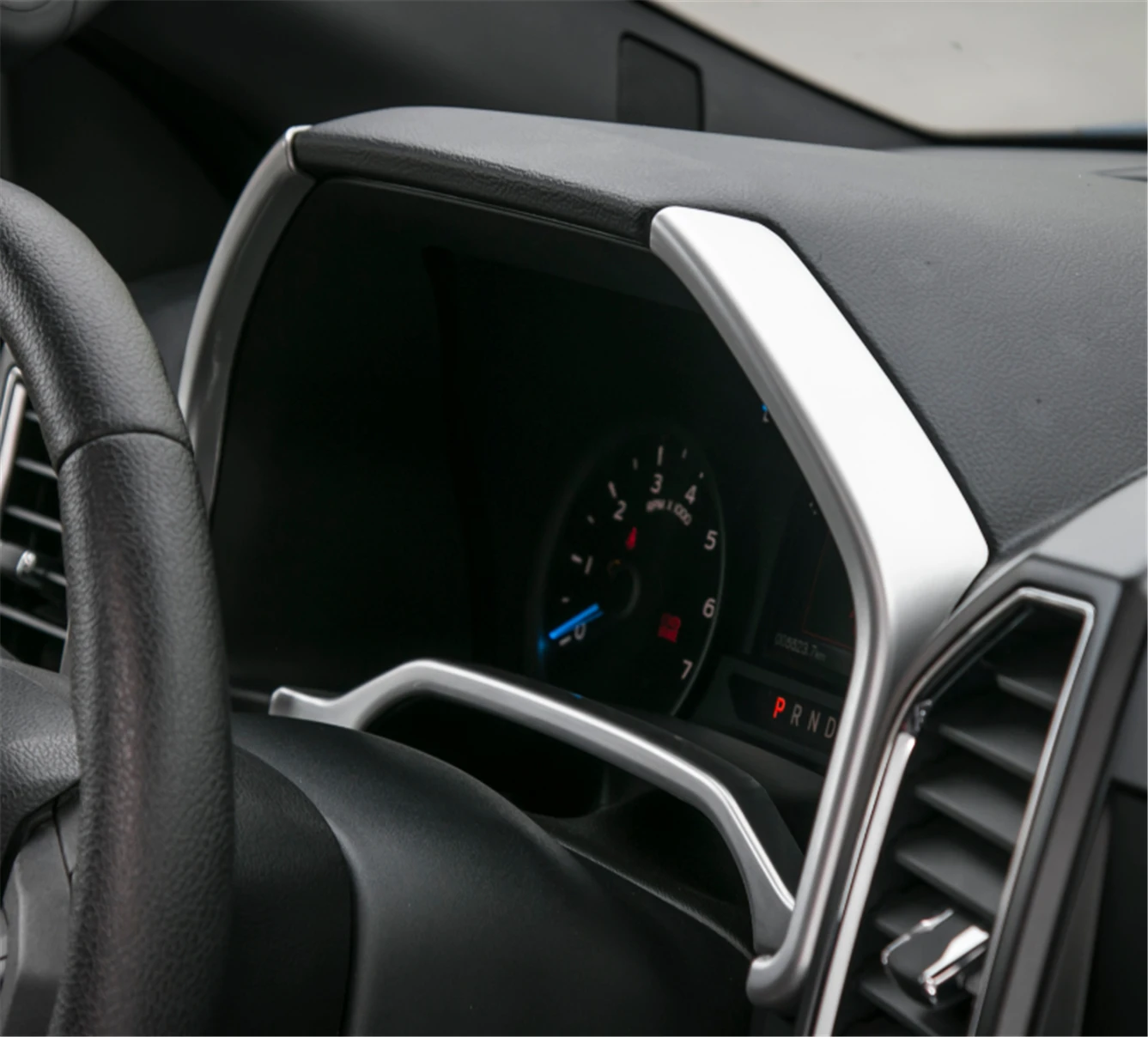 

3pcs Dashboard Decoration Ring Frame Decal Cover Trim Sticker for Ford F150 2015+ Stylish Car Decorative Accessories Brand New