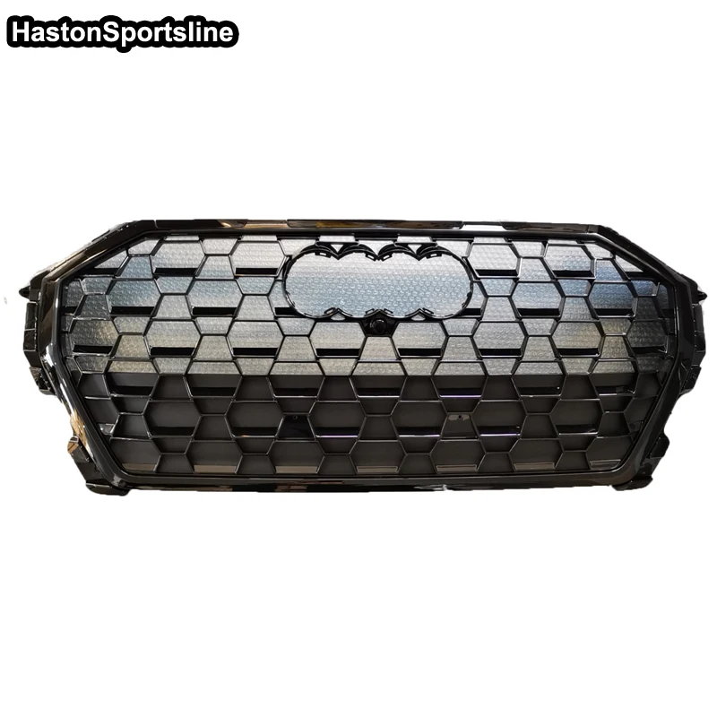 

ABS Black Racing Grill Front Bumper Honeycomb Mesh Grids For Audi Q3 SQ3 Not Fit RSQ3 2019-2021 Car Accessories
