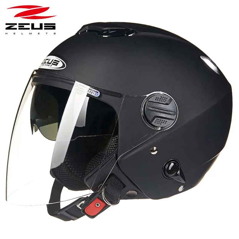 

Four Season Electric Men's Motorcycle Helmet Open Face Double Visor ZEUS Motocross Accessories Biker Bicycle E-Scooter Helmets