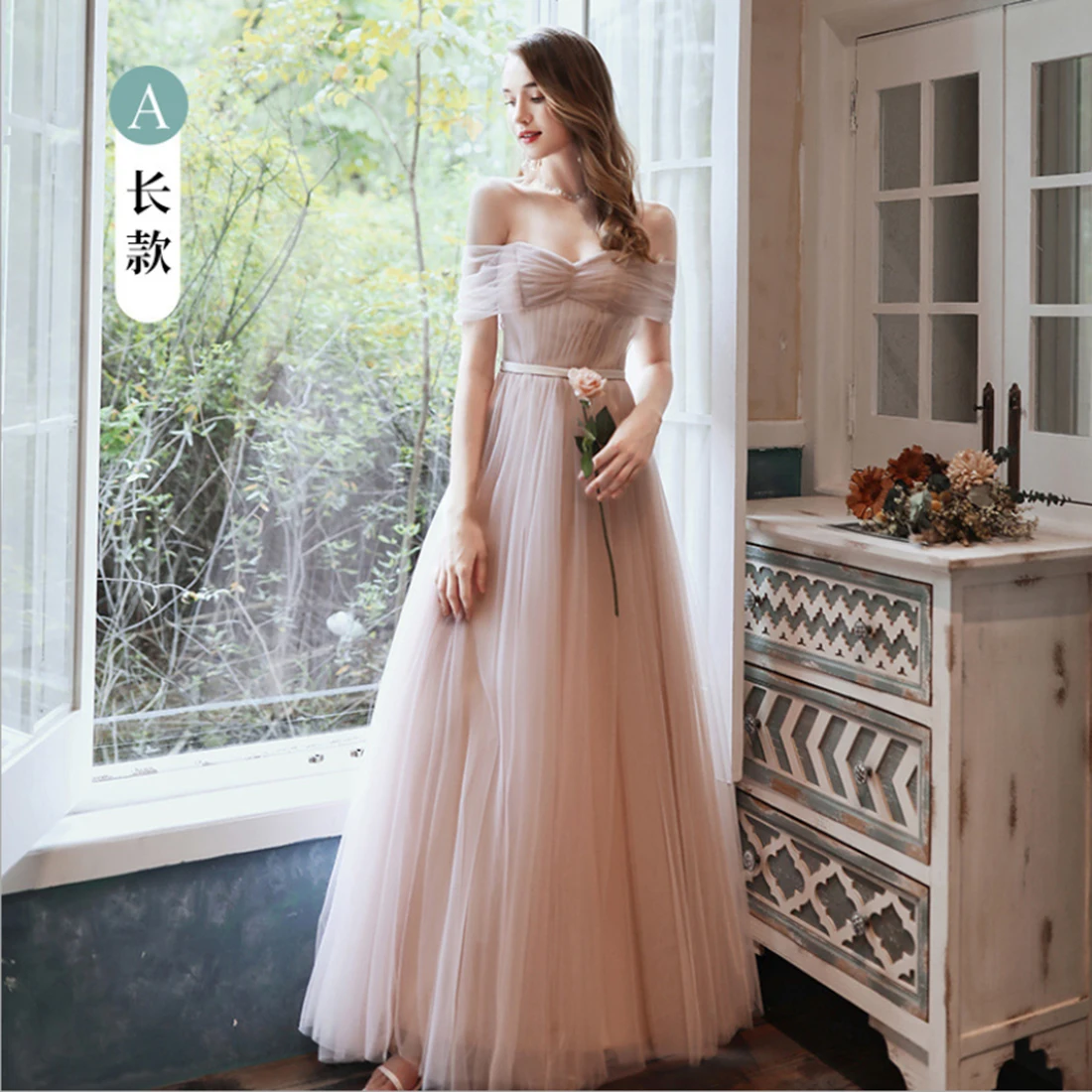 Платья подружек невесты Ever-Pretty пышное многослойное кружевное Тюлевое платье