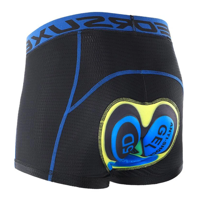 ARSUXEO Cycling Shorts bicycle Underwear Pro 5D Gel Pad men breathable mountain bike road riding mtb cycling underwear U05 | Спорт и