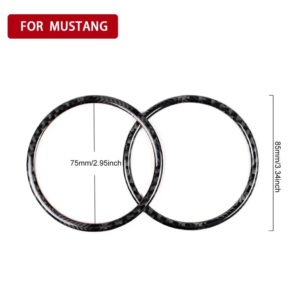 

Car Stickers Carbon Fiber Sticker Headlight Switch Speaker Frame for Ford Mustang Auto Accessories Car-Styling 2015 2016 2017