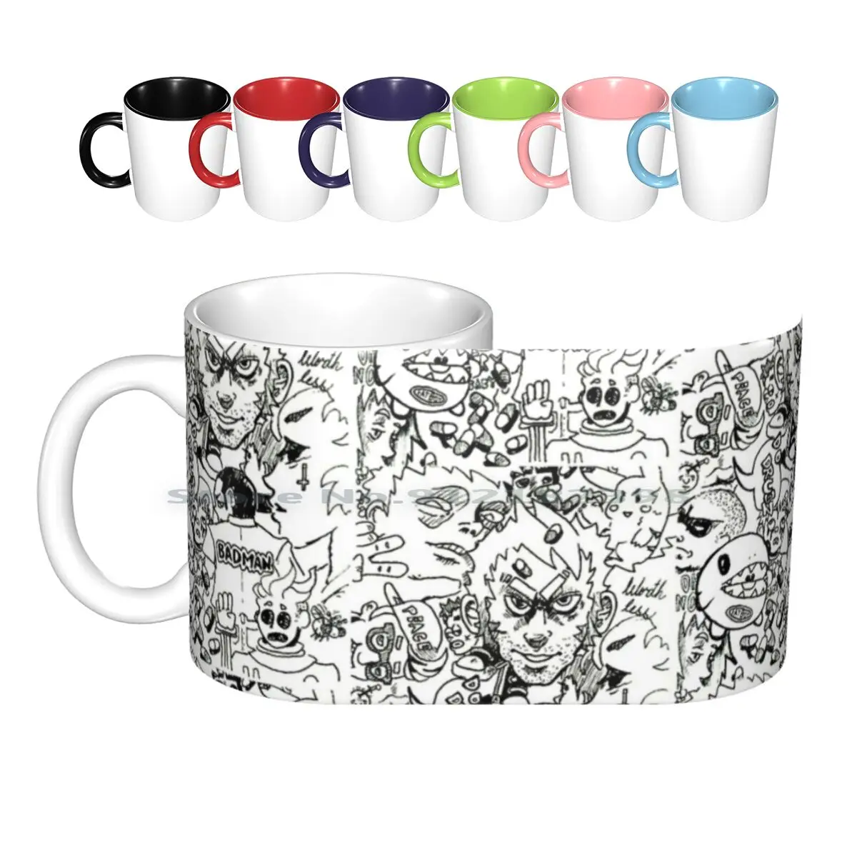 

@jakesetradio Doodlepage Throwback 4 Ceramic Mugs Coffee Cups Milk Tea Mug Anime Comic Comicbook Manga Creative Trending