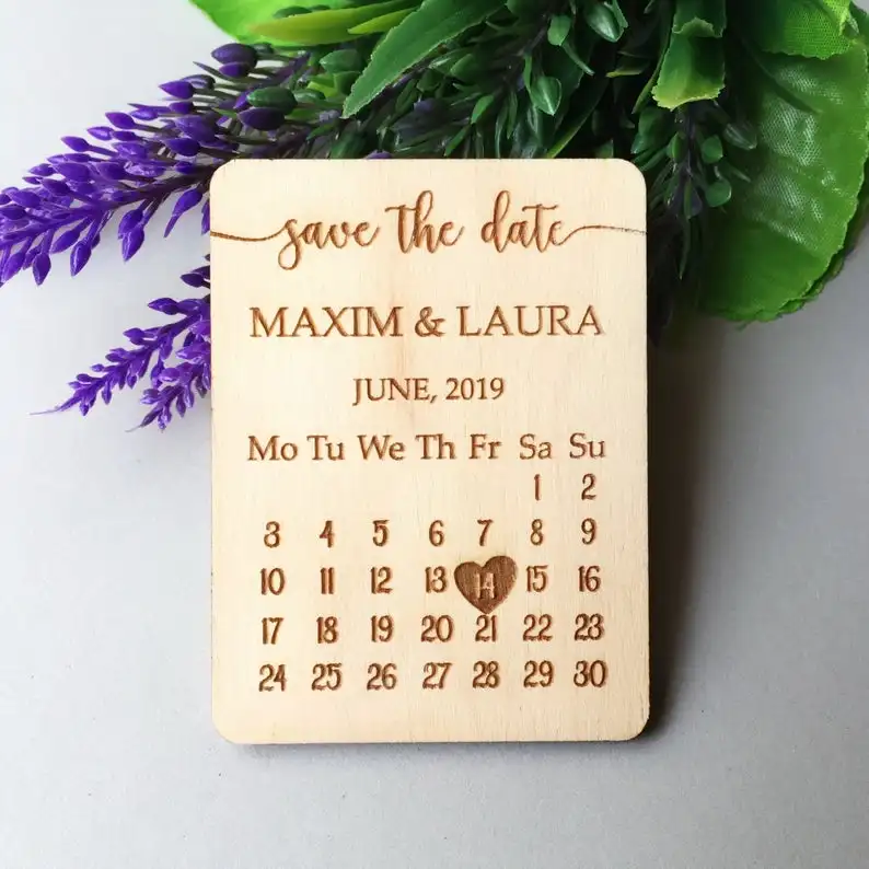 Календарь сохраняет дату свадебные магниты сувениры для невесты жениха